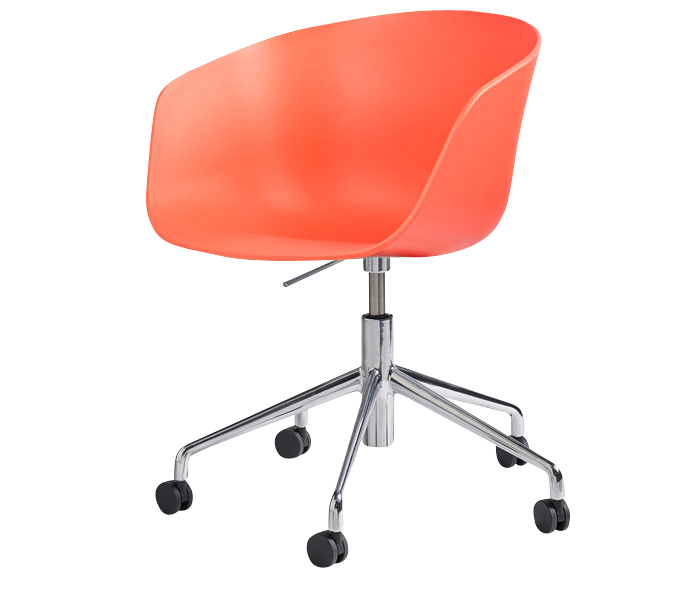 HAY About a Chair AAC52 gasveer bureaustoel-Coral rood