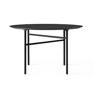 Audo Copenhagen Snaregade Round eettafel-∅ 120 cm-Charcoal linoleum-Zwart