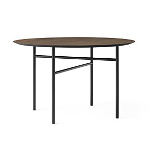 MENU Snaregade Round eettafel-∅ 120 cm-Donker eiken-zwart