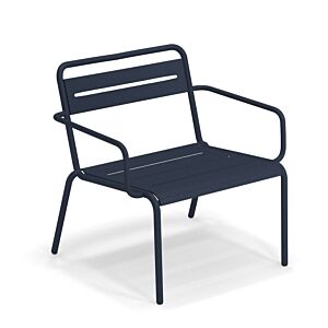 EMU Star fauteuil - staal-Donker blauw