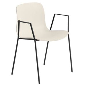 HAY About a Chair AAC18 zwart onderstel stoel-Melange Cream