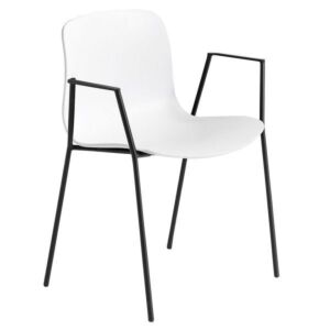 HAY About a Chair AAC18 zwart onderstel stoel-Wit