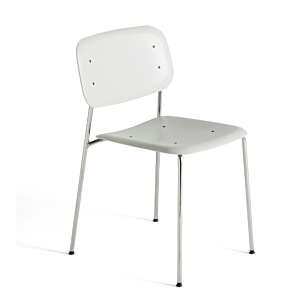 HAY Soft Edge 45 stoel chrome onderstel-Soft grey
