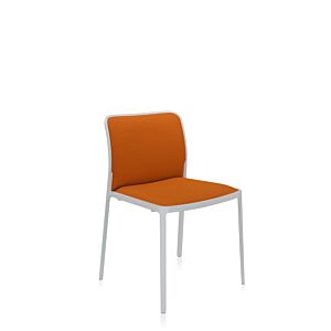 Kartell Audrey Soft wit stoel-Wit-oranje-Zonder armleuning