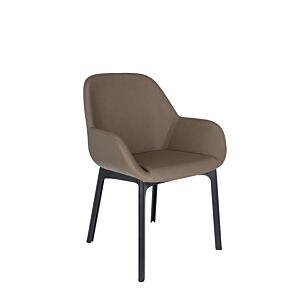 Kartell Clap PVC stoel-Duifgrijs-Zwart