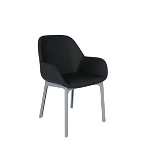 Kartell Clap PVC stoel-Zwart-Grijs