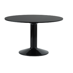 Muuto Midst tafel-Black Linoleum/Black-∅ 120 cm