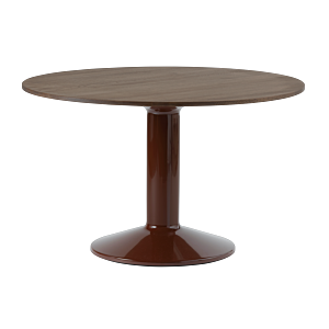 Muuto Midst tafel-Dark Oiled Oak/Dark Red-∅ 120 cm