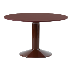 Muuto Midst tafel-Dark Red Linoleum/Dark Red-∅ 120 cm
