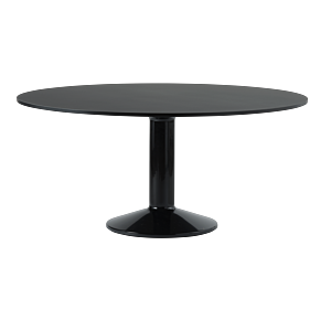 Muuto Midst tafel-Black Linoleum/Black-∅ 160 cm