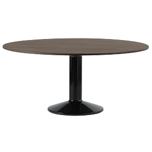 Muuto Midst tafel-Dark Oiled Oak/Black-∅ 160 cm