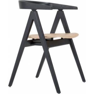 Gazzda Ava Oak Lacquered black Chair stoel-Eiken fineer/White oil