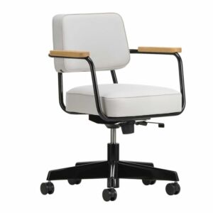 Vitra stoel Direction Pivotant bureaustoel-Diepzwart - pearl