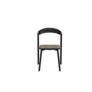 Ethnicraft Bok Dining Chair eetkamerstoel donker eikenhout-Grijs OUTLET