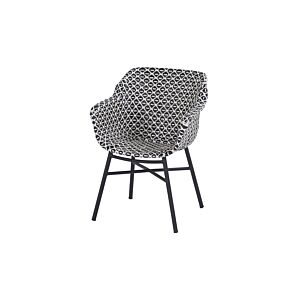 Hartman Delphine dining chair tuinstoel -Wit-zwart