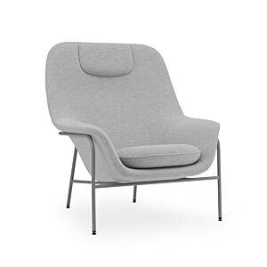 Normann Copenhagen Drape lounge fauteuil - grijs stalen onderstel