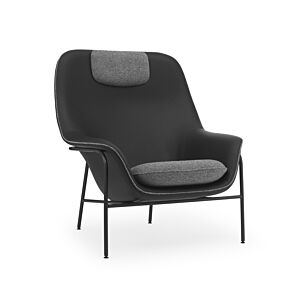 Normann Copenhagen Drape lounge fauteuil - zwart stalen onderstel