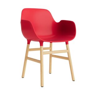 Normann Copenhagen Form armchair stoel eiken-Fel Rood