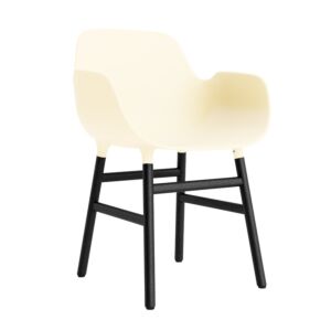 Normann Copenhagen Form Armchair stoel zwart eiken-Crème