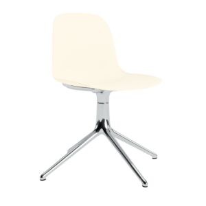 Normann Copenhagen Form Swivel stoel aluminium onderstel-Cream