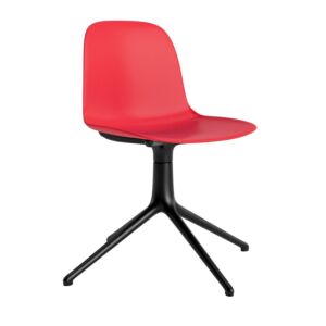 Normann Copenhagen Form Swivel stoel zwart aluminium onderstel-Bright Red