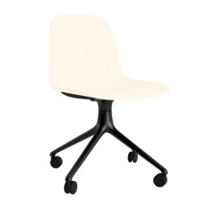 Normann Copenhagen Form Swivel zonder arm bureaustoel zwart onderstel-Cream