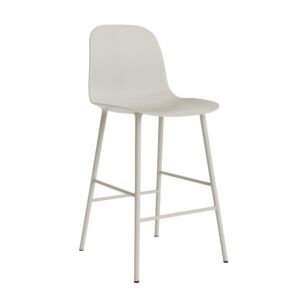 Normann Copenhagen Form Bar Chair barkruk stalen onderstel -Light grey-Zithoogte 65 cm