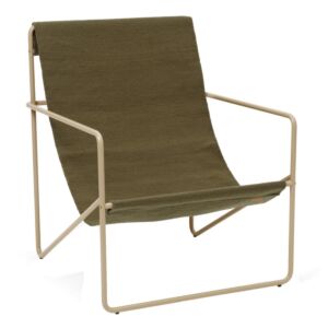 Ferm Living Desert cashmere fauteuil-Olive