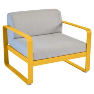 Fermob Bellevie fauteuil met flannel grey zitkussen-Honey