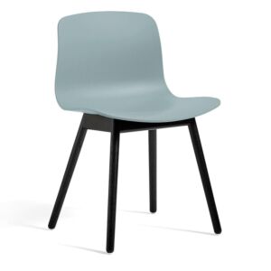 HAY About a Chair AAC12 zwart onderstel stoel- Dusty Blue