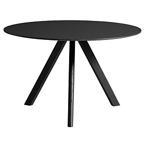 Hay Copenhague CPH20 zwart onderstel tafel-Zwart Lino-∅ 120 cm