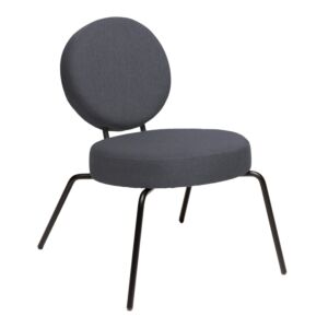 Puik Option Lounge fauteuil-Donker grijs-Ronde zit, ronde rug