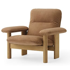 Audo Copenhagen Brasilia Lounge fauteuil-Dunes Camel 21004-Natural Oak