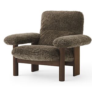 Audo Copenhagen Brasilia Lounge fauteuil-Sheepskin Root-Dark Stained Oak