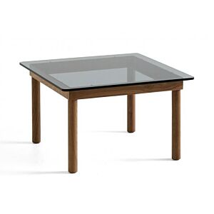 HAY Kofi salontafel 60x60 cm-Grey Tinted Glass-Walnoot