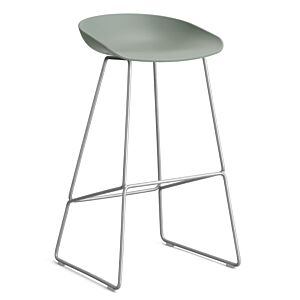 HAY About a Stool AAS38 barkruk RVS onderstel-Zithoogte 75 cm-Fall Green