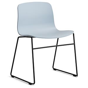 HAY About a Chair AAC08 zwart onderstel stoel-Slate Blue