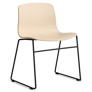 HAY About a Chair AAC08 zwart onderstel stoel- Pale Peach