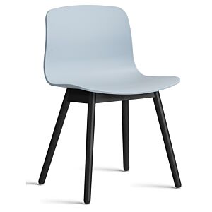 HAY About a Chair AAC12 zwart onderstel stoel- Slate Blue