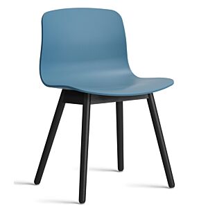 HAY About a Chair AAC12 zwart onderstel stoel- Azure Blue