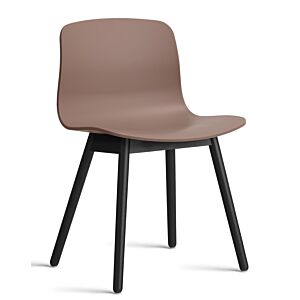HAY About a Chair AAC12 zwart onderstel stoel- Soft Brick