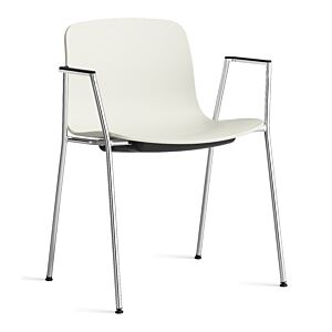 HAY About a Chair AAC18 chroom onderstel stoel-Melange Cream