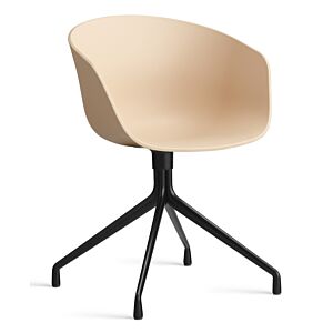 HAY About a Chair AAC20 zwart onderstel stoel-Pale Peach