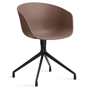 HAY About a Chair AAC20 zwart onderstel stoel-Soft Brick