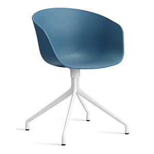 HAY About a Chair AAC20 wit onderstel stoel-Azure blue