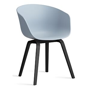 HAY About a Chair AAC22 stoel zwart onderstel- Slate Blue