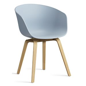 HAY About a Chair AAC22 stoel mat gelakt onderstel- Slate Blue