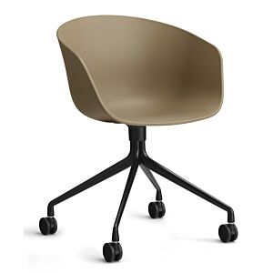 HAY About a Chair AAC24 bureaustoel - Zwart onderstel-Clay