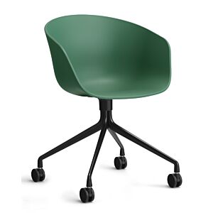 HAY About a Chair AAC24 bureaustoel - Zwart onderstel-Teal Green