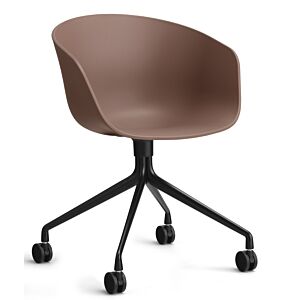 HAY About a Chair AAC24 bureaustoel - Zwart onderstel-Soft Brick